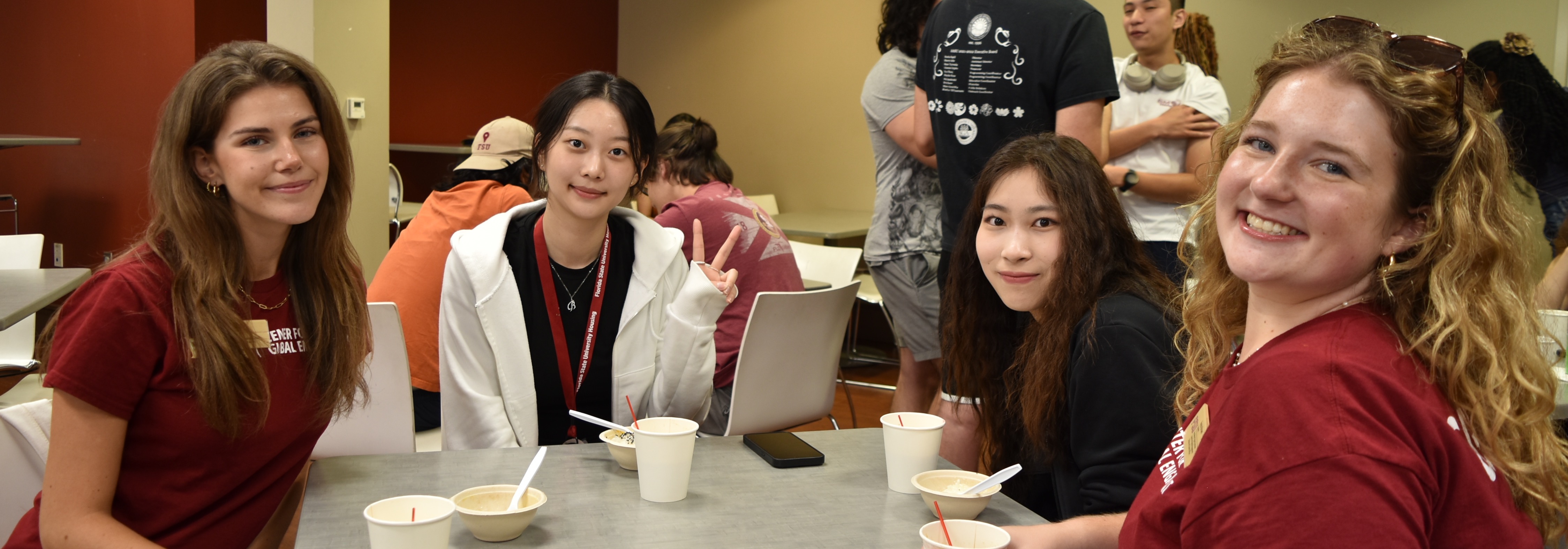2025 Students and Peer Mentors at Coffee Hour