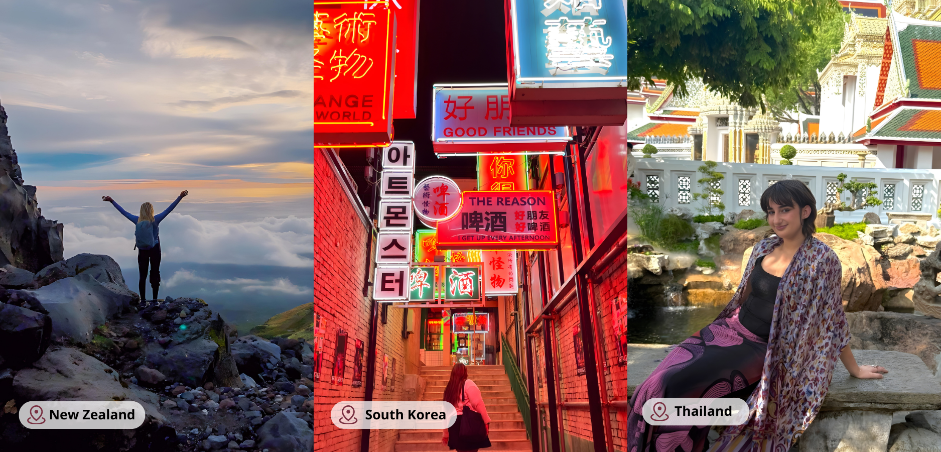 Global Exchanges Banner: New Zealand, South Korea, Thailand