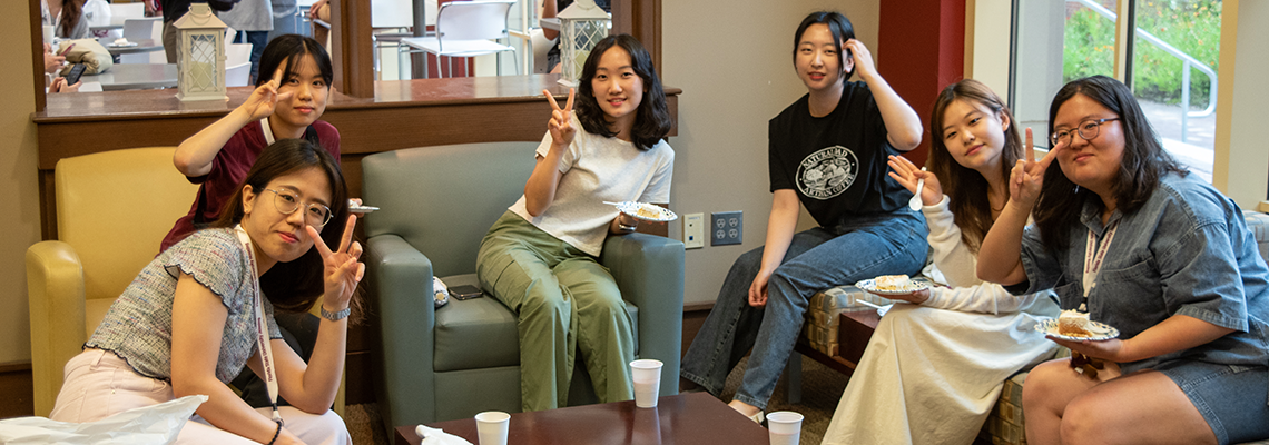 Students in lounge