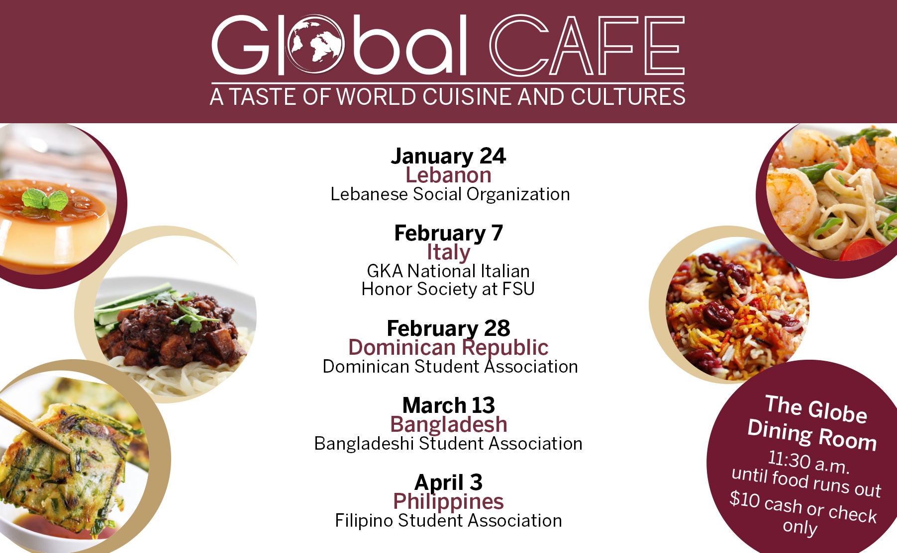 Global Cafe Dates Spring 2020