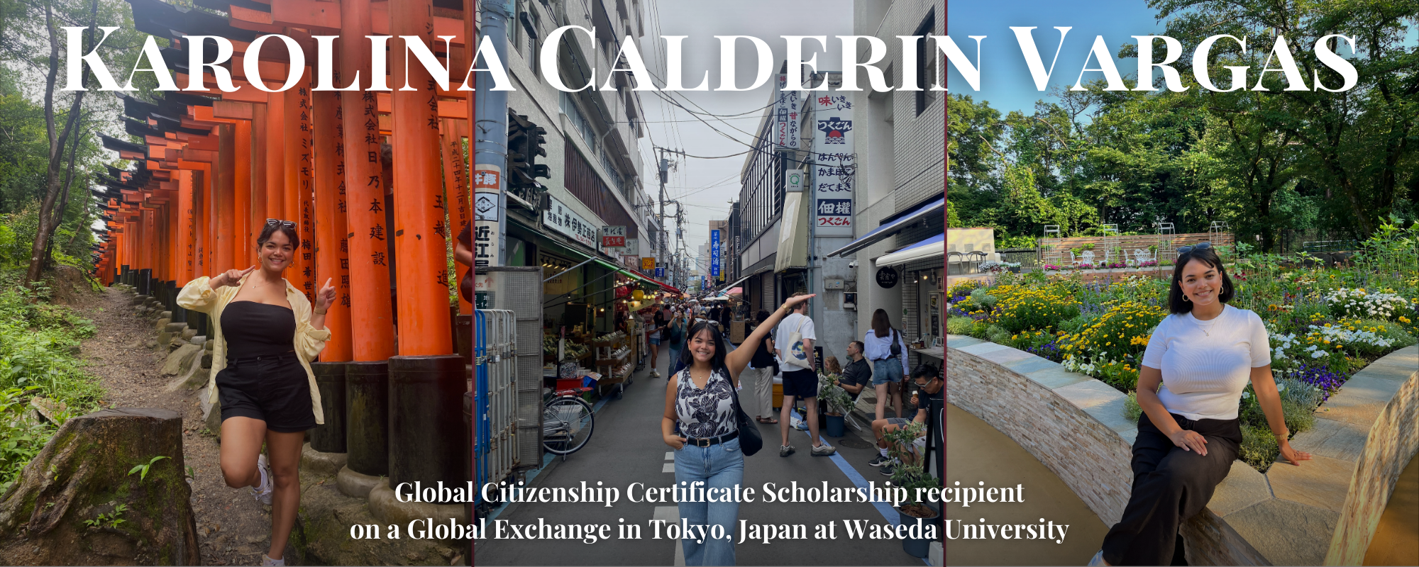 Karolina Calderin Vargas Leverages Global Citizenship Certificate Scholarship for Life-Changing Experience in Japan