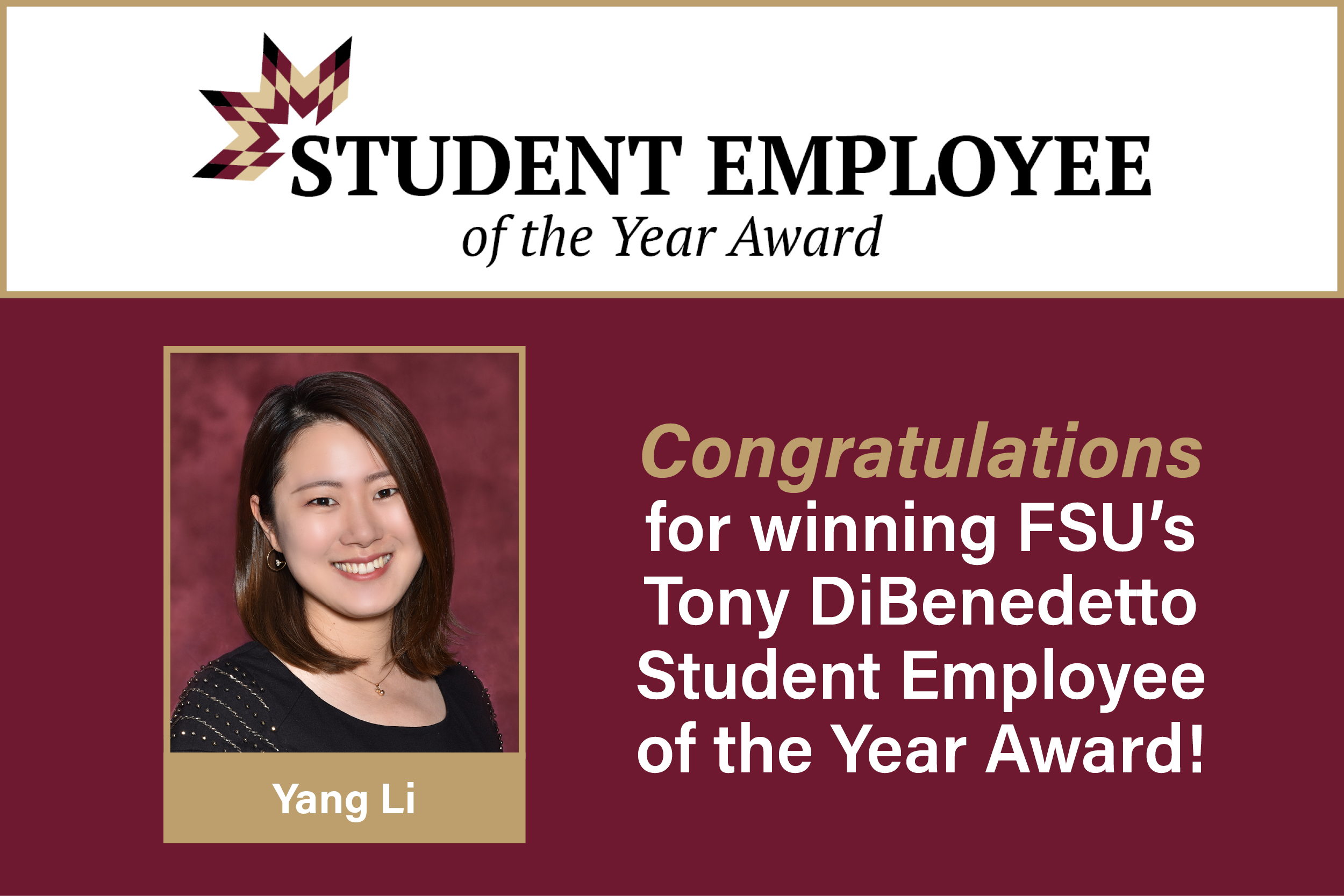 Yang Li Wins Student Employee of the Year